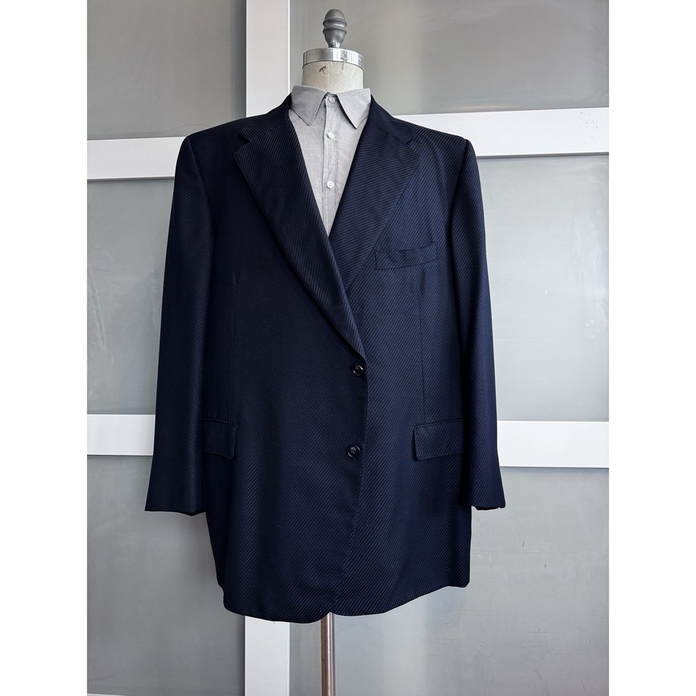 Vintage Lou Myles Blue Stripe Sport Coat Blazer Suit Jacket Mens 54 Long Canada